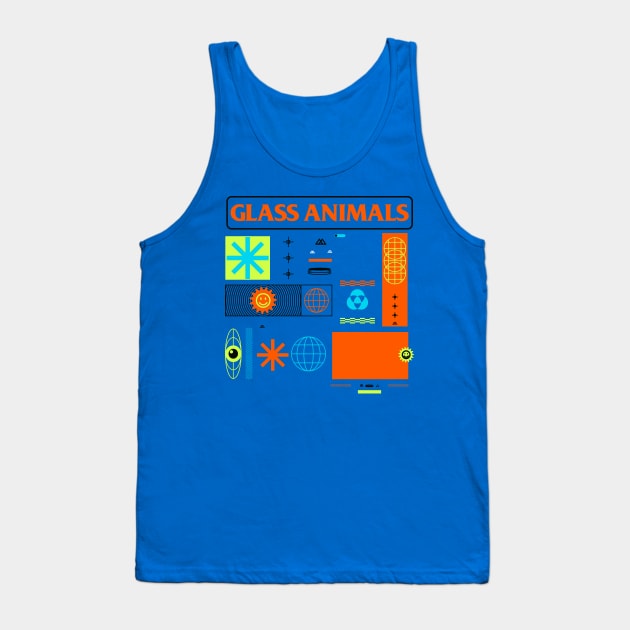 Glass Animals Orange Brutalism Tank Top by Chase Merch